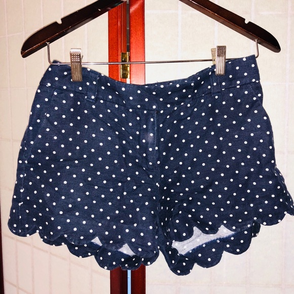 J. Crew Pants - J Crew Polka Dot Scalloped Shorts